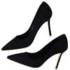WBITJDK Sexy Tacco A Spillo A Punta Décolleté Donna Classico Ritaglio High Heels Chiuse Davanti 9cm da Matrimonio Ufficio Feste Sexy Scarpe (Rosso,37)