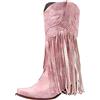 Fulidngzg Stivali Bianchi Donna con Tacco Equitazione Morbidi Biker Boots Neri Biker Camoscio Cowboy Boots Western Alti Stivaletti Cowboy Stivali Invernali Texani