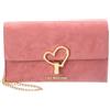 Love Moschino Borsa pochette velour rosa antico