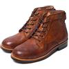 SWZEC Stivali Stringati Uomo Classici Inverno Vintage Eleganti Stivaletti Combat alla Moda Impermeabili Antiscivolo Comode Trekking Esterno Nero 45