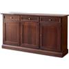 Mar.c.a. Design - Credenza Arte Povera in Legno 156x42x85 cm con 3 Ante e 3 Cassetti - Madia Legno Made in Italy