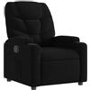 vidaXL Poltrona Reclinabile in Tessuto Nero, poltrona reclinabile, poltrona elettrica, poltrona singola, poltrona reclinante, poltrona