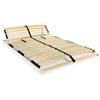 vidaXL Legno Faggio Rete Doghe 7 Zone 28 Doghe 140x200cm Letto Matrimoniale