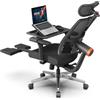 Newtral MAGICH-PRO Sedia Ufficio Ergonomica con Poggiapiedi, Sedia Scrivania Poltrona Bracciolo Poggiatesta Regolabile, Ergonomic Office Chair (MAGICH-PRO con Tavola staccabile, Nero)