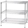 Archimede Sistema Componibile, Scaffale Tre Ripiani, Grigio (Cromato), 91 x 61 x 90 cm