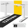 MAIDeSITe T2 Pro Max Scrivania Elettrico Regolabile in Altezza, Regolabile a 135 cm, Capacità di Carico 160kg, con Sistema di Controllo Piano-Master e Funzione di Protezione Anti-collisione