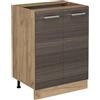 Vicco Mobiletto base cucina R-Line, Grigio nobile, 60 cm