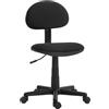 HOMCOM Sedia da Ufficio Girevole ad Altezza Regolabile, Sedia per Scrivania in Tessuto Elastico e Acciaio per Studio, 43x51x73-85 cm, Nero