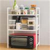 DanDiBo Scaffale da cucina regolabile bianco per piano di lavoro, 3 ripiani, 40-64 cm, mensola da cucina 96684