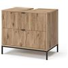 Vicco Mobile sottolavabo per bagno Eliza, Quercia vichinga, 70 x 63 cm Con 2 cassetti estraibili, adatto per sifoni standard con apertura superiore