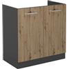 Vicco Mobile lavello cucina R-Line, Rovere artigianale, 80 cm