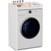 CDF Mobile Sopra Lavatrice Scaffale da Bagno Salvaspazio con Ripiano Portaoggetti Mobiletto Lavanderia Stabile 64 x 97,5 x 50 cm - Bianco Opaco