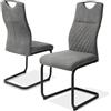 JIEXI sedie sala da pranzo moderne a sbalzo 6 Sedie - Seduta imbottita, struttura in metallo, design ergonomico (2 sedie)