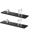 Okeeyseda 2pz Supporto Espositore per Coltelli Supporto Fisso per Esposizione su Tavolo Astuccio Coltelli in Acrilico Porta Coltello Singolo per Decorazione Domestica (Base Nera)