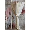 L'ATELIER 17 Tenda Camera da Letto o Cucina Finestra in Cotone, Collezione Nuage, Shabby Chic 5 Varianti 140x290 cm Bianco