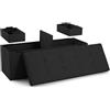 Blumtal Panca Contenitore + 2 Scatole Extra - Camera da Letto, 110x38x38 cm, Nero