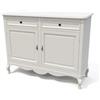 Mar.c.a. Design - Credenza Arte Povera con 2 Ante e 2 Cassetti - Madia Legno 145x49x116 cm con Piedini Made in Italy