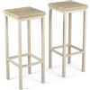 yelloo - Set da 2 Sgabelli Bar, Ideali per la Cucina, per Mobile bancone Bar e Tavolo Bar, Struttura in Metallo (Set 2 sgabelli Rovere Beige RICCIONE/RIMINI)