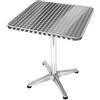 Drumm Tavolo Bistrot Quadrato Pieghevole con Piano Ribaltabile Tavolo Bar Regolabile in Altezza per Interno Esterno MDF Acciaio Inox Alto 2in1 in Alluminio Pieghevole 70cm/110cm
