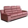 Robin Inspire Amber Divano 3 Posti Con Funzione Letto Divano Per Il Soggiorno Sofa Per La Camera Da Letto Divano Divani 238 x 96 x 95 cm Tessuto Kronos Rosa Scuro e Sporco
