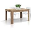 PAZZO DESIGN Tavolo Allungabile Nina, Rovere Rustico, Nobilitato Melaminico, Tavolo Cucina, Tavolo Sala da Pranzo, Tavolo Soggiorno, Made in Italy, 120x80x77 cm