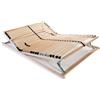 vidaXL Legno Faggio Rete Doghe 7 Zone con 28 Doghe 120x200 cm Telaio Giroletto
