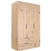 AVANTI TRENDSTORE - Paciano - Armadio con 3 ante a battente e 2 cassetti, in legno laminato, disponibile in diversi colori Dimensioni LAP ca. 119,3x200x58cm