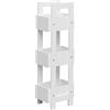 Rebecca Mobili Scaffale Bagno Salvaspazio, Scaffaletto Cucina Aperto, Mdf, Bianco, 3 Mensole, Organizer Aromi Cosmetici - Misure (HxLxP): 88 x 28 x 20 cm - Art. RE6738