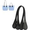 Generico Manici Borsa,Manici per Borse Uncinetto,Manici per Borse Lunghi Corti Sottili Manici in Pelle PU tracolle per O Bag Manici per Borse da Tenere a Mano per la Realizzazione (Nero, 51CM)