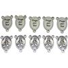 GTBITALY 68.389.30 037 Crociera San Francesco di Assisi per Rosario in Argento galvanizzato per 10 Pezzi Misura 2 cm Prega per Noi