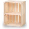 Generisch Cassette per frutta con tavola centrale, in legno, 50 x 40 x 30 cm