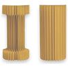 Chianese Colonna 2 Forme LED Marrone D.30cm H.100cm | Carta Resistente di Alta Qualità | Design Elegante e Versatile per Eventi e Decorazioni