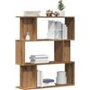 JHQHSM Libreria, Armadietto Libreria Scaffale Credenza Libreria bassa Libreria in legno Aperto Per Soggiorno Ufficio Camera Libri Il balcone Rovere Artigianale 80x24x96 cm Legno Multistrato