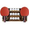 Generico Paddle Storage, Wall Rack Organizer, 45/25/4.4 Inches, Decorative Display Holder, Sturdy Wood Mount, Secure Racket Support for Home Walls or Door Use, Organizers, Wooden Color