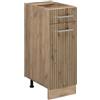 Vicco Mobiletto base per cucina R-Line, Rovere artigianale, 30 cm | 1 Cassetto · Senza piano di lavoro · Piedini regolabili in altezza · 1 Anta · ✓ Liberamente combinabile