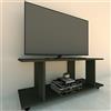 Henor Tavolo Basso su Ruote. Mobile Tv. Legno Mod. Pilar 110 x 40 x 45.5 cm. Con Rotazione 360 e Freno. Grafite
