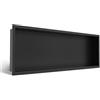 Balneo WALL-BOX ONE Nicchia per Doccia a Parete in Acciaio Inox Nero, Impermeabile, Installazione in Nicchia Flessibile, 90x30x7cm, Nero, Nicchia per Utensili da Bagno, Senza Piastrelle