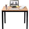 sogesfurniture Scrivania compatta per Computer PC Tavolo da Pranzo in Acciaio Legno, 80x40cm Postazioni di Lavoro per casa e Ufficio, Studio e Scrittura, BHEU-AC3BB-8040