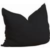 bananair - Pouf Poltrona a Sacco - Imbottitura in Schiuma, Molto Confortevole - Tessuto Sherpa Morbido - Fodera Lavabile - Pouf Divano Gigante (180 x 140 cm, Nero)