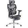 MUSSO X700 Sedia da ufficio ergonomica con supporto lombare GlideTrack, braccioli 6D, poggiatesta 4D, sedile scorrevole e poggiapiedi, comfort intelligente per lavoro, studio e gioco (nero)
