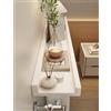 Aeovot Mensola Decorative per Radiatore, Mensola Sopra Termosifone in Legno Copri-Termosifone Copricalorifero Moderno Antifumo Antipolvere per Soggiorno Camera da Letto Corridoio(Bianca,60x15cm/24x6in)