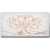 Giallobus - Quadro - 08 - Capezzale Moderno - Sacra Famiglia e Albero della Vita - Riflessi Rosa - Tela Canvas Telaio Premium Alto Spessore - 140x70 - Pronto da Appendere - Quadri Moderni per la casa