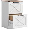 HOMCOM Cassettiera da scrivania con 2 cassetti, cassettiera per ufficio, schedario, porta stampante, con appendino per A4 e lettere, 40x40x71 cm, bianco