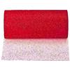 Generico Rotolo Tulle Glitterato Rosso 47 cm x 25 Metri