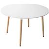 Happy Garden Tavolo da Pranzo Rotondo Martha 120cm Bianco. Tavolo da Pranzo Rotondo in Stile scandinavo per 4 Persone.