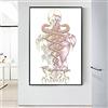 MKWDBBNM Astratta Ossa Umane Fisioterapia Poster E Stampe Fiori E Muscoli Tela Pittura Stampa Decorazione della Casa Immagini di Arte della Parete | 50x75 cm Senza Cornice