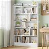Hzuaneri Libreria a 6 Ripiani, Bianco, 24 x 100 x 170 cm, BC64403X