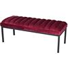 PALAZZO INT Palazzo Skr014 - Panca Imbottita in Velluto, Stile retrò, Colore: Rosso