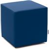 Avalon - Pouf Poggiapiedi Rigido CUBO Mamba Ignifugo Classe 1IM in Ecopelle Nautica, Puff Poggiapiedi, Seduta da Interno ed Esterno, Professionale Comodo Impermeabile, Made in IT(35cm-Blu)
