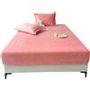 Odot Lenzuolo Flanella sotto con Angoli, Lenzuola sotto Elasticizzato Traspirante Morbido Lenzuolo Coprimaterasso Elastico Lenzuola Singolo Matrimoniale (Rosa,120x200+25cm)